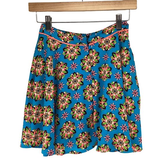 Flying Tomato Skirt Size Small Floral Print A-line‎ Mini  Blue & Pink - Picture 5 of 7